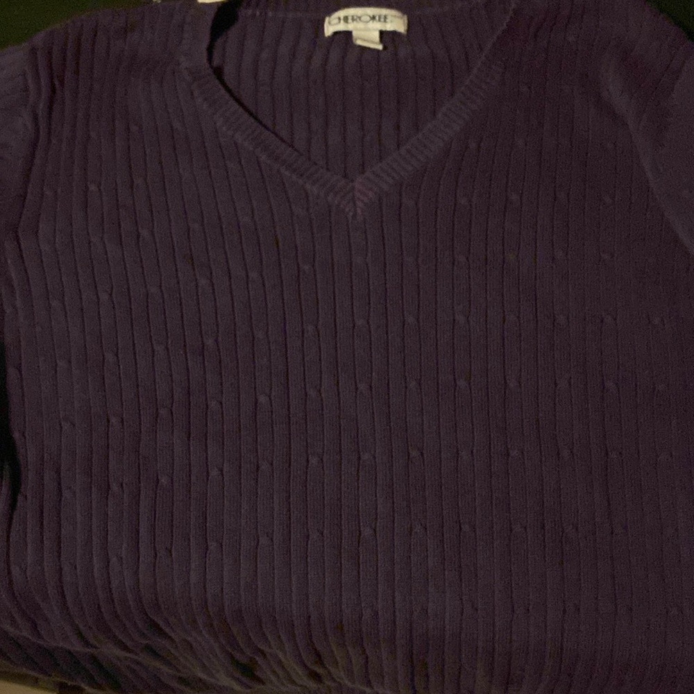 Ladies v neck sweater